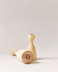 Pantry Wooden Candlestick Holder - Aware House - Farmhouse Pottery - 