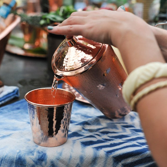 Gangotri Copper Water Pitcher with Lid-zoom-4