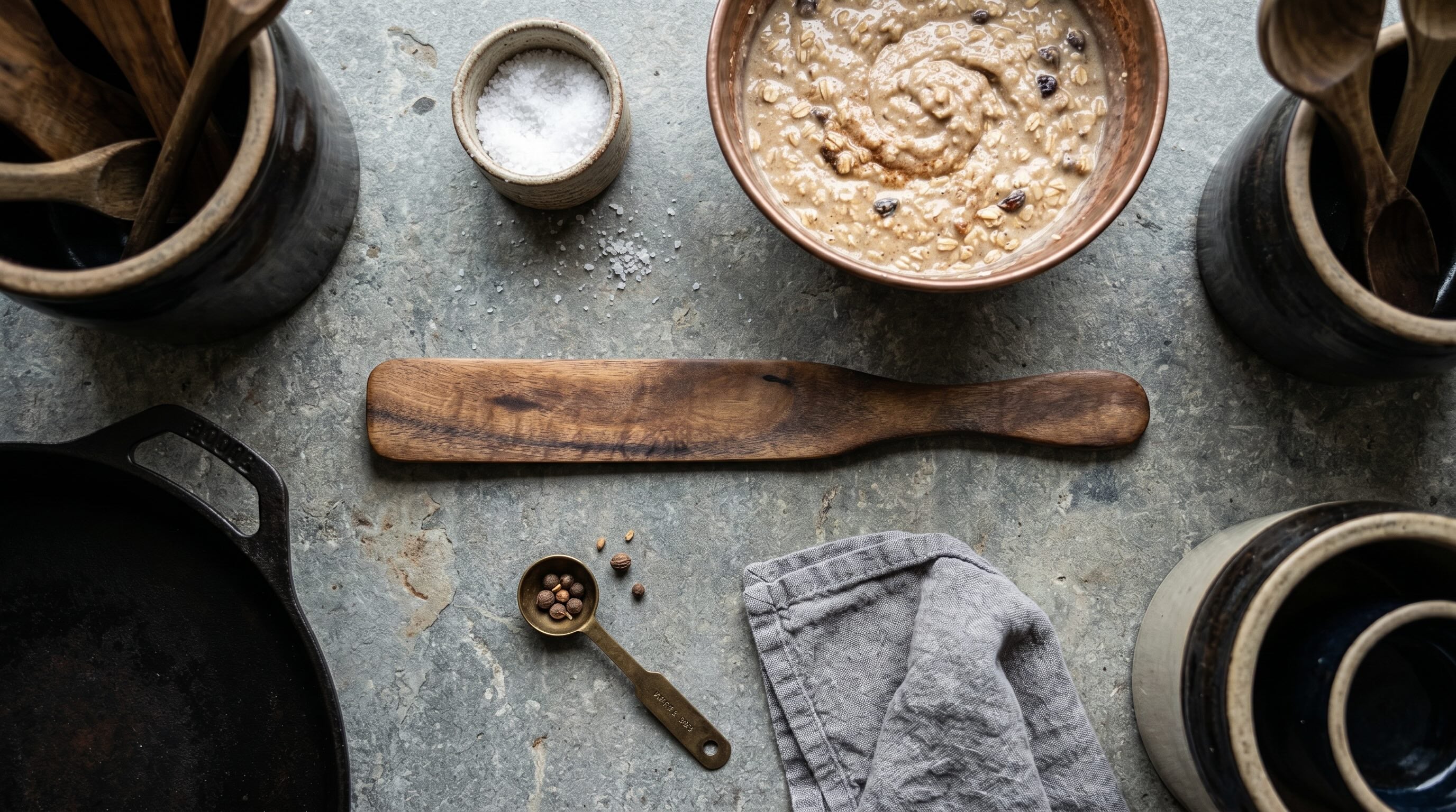 Wooden Spurtle | Teak Wood Kitchen Tool