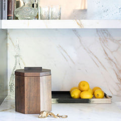 Unique Wooden Ice Bucket in Blackened Cherry - Aware House