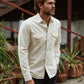 Bone Ecru Denim Men's Shirt