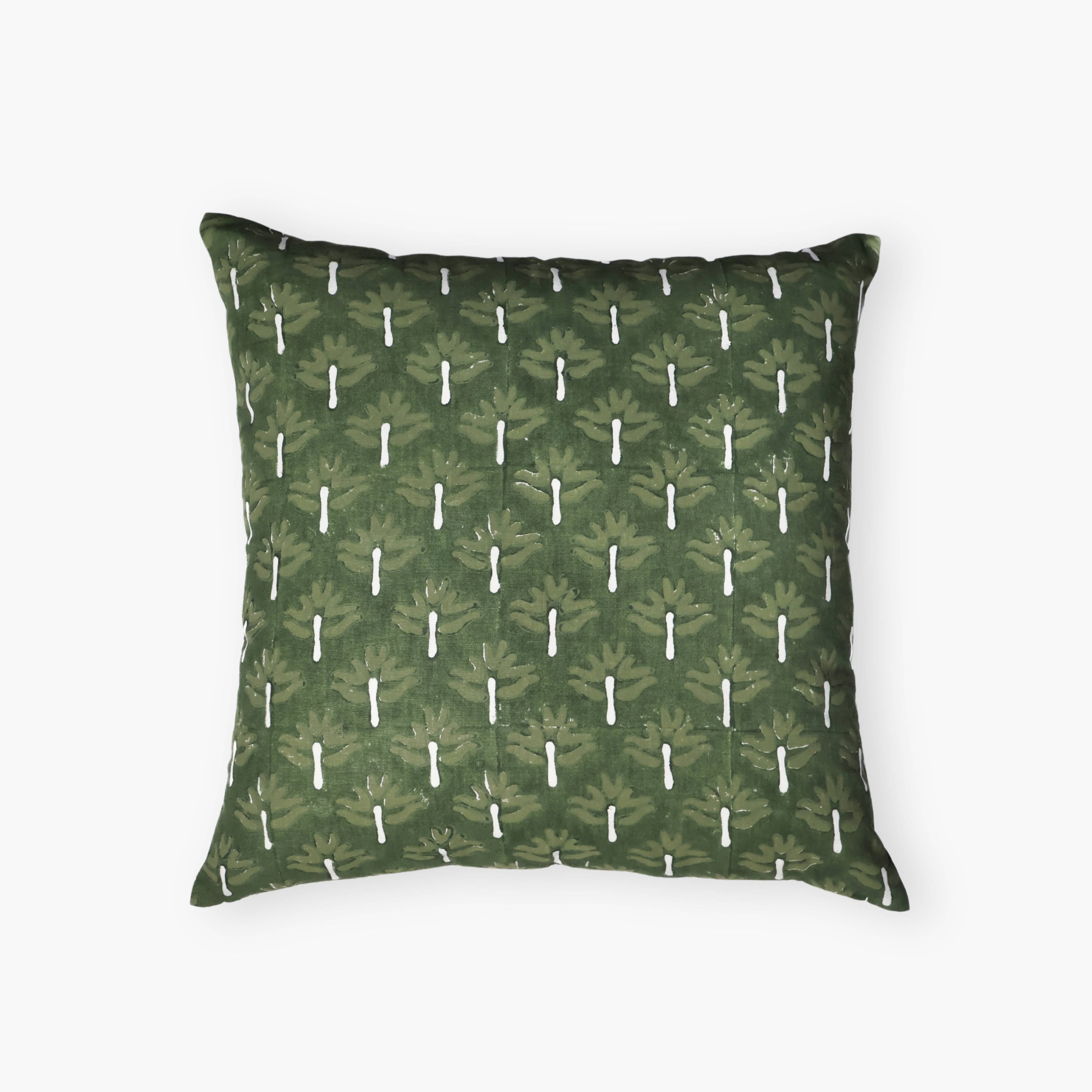 Zeenat Throw Pillow Cover – Chive-zoom-1