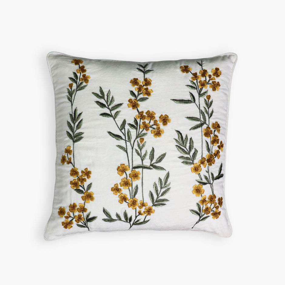 Ziva Cotton Velvet Throw Pillow Cover