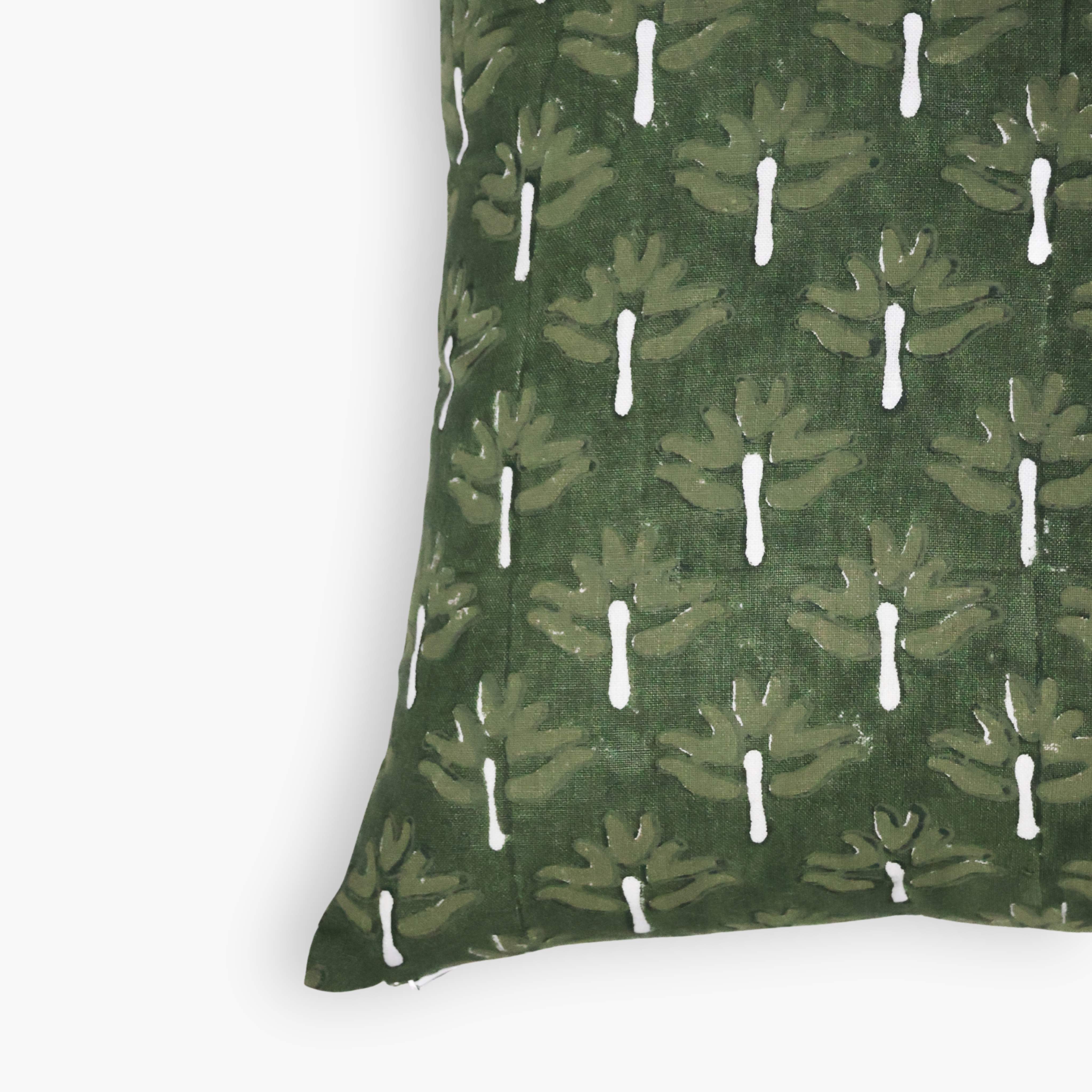 Zeenat Throw Pillow Cover – Chive-zoom-3