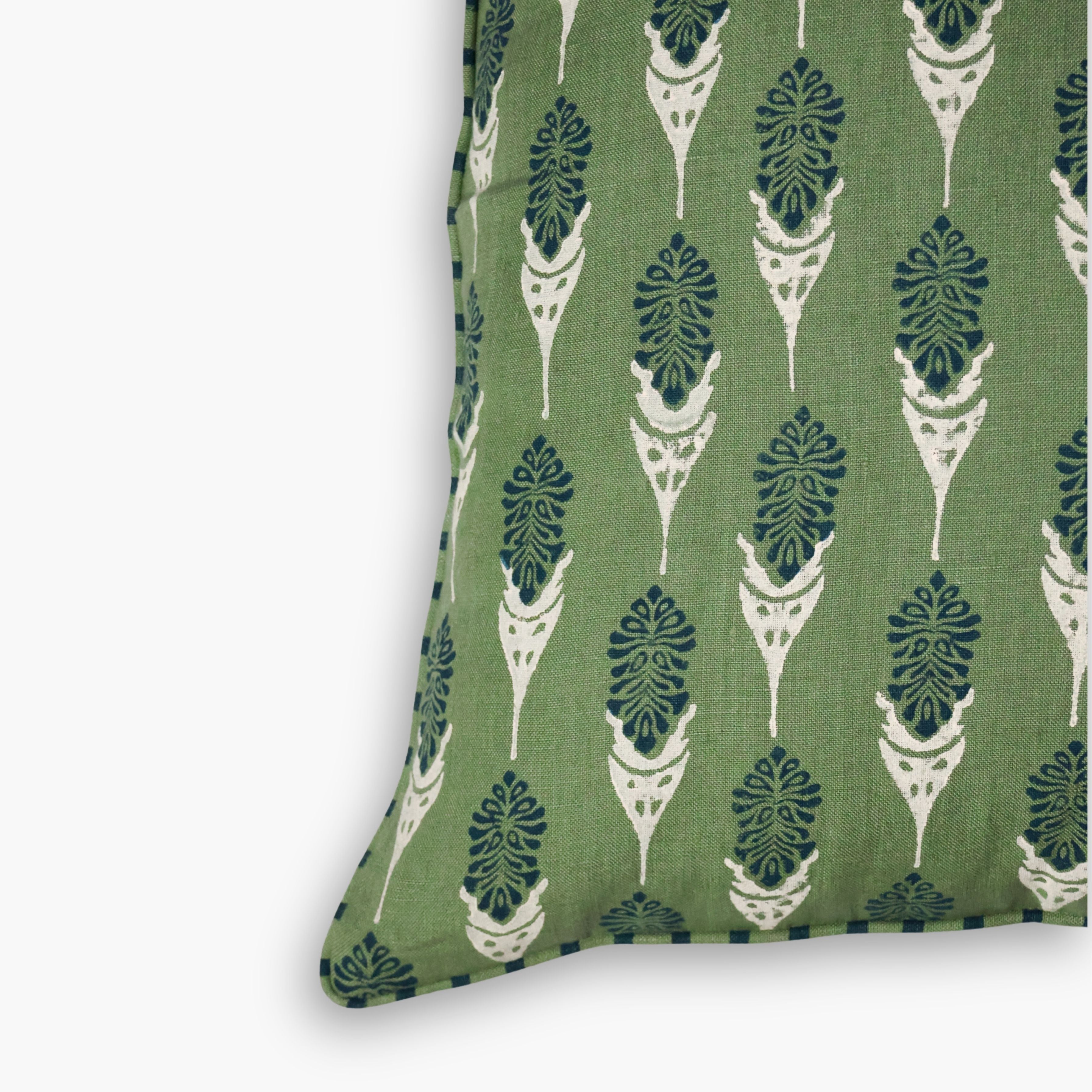 Bahaar Throw Pillow Cover – Oil Green-zoom-2
