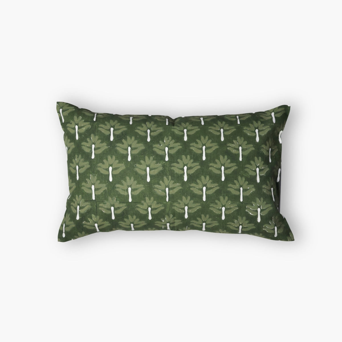 Zeenat Lumbar Throw Pillow Cover – Chive - Aware House - Banyan & Birch -