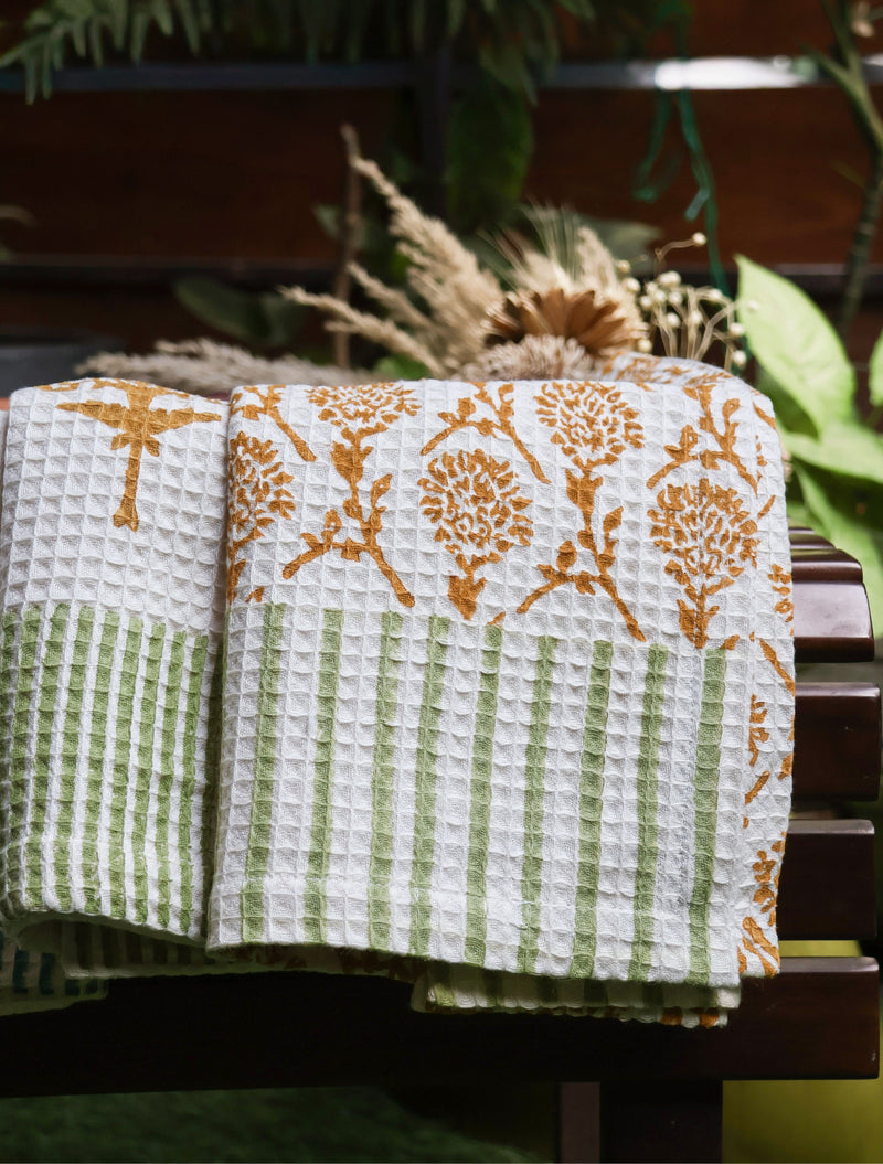 Nikhar Cotton Waffle Kitchen Towel-zoom-