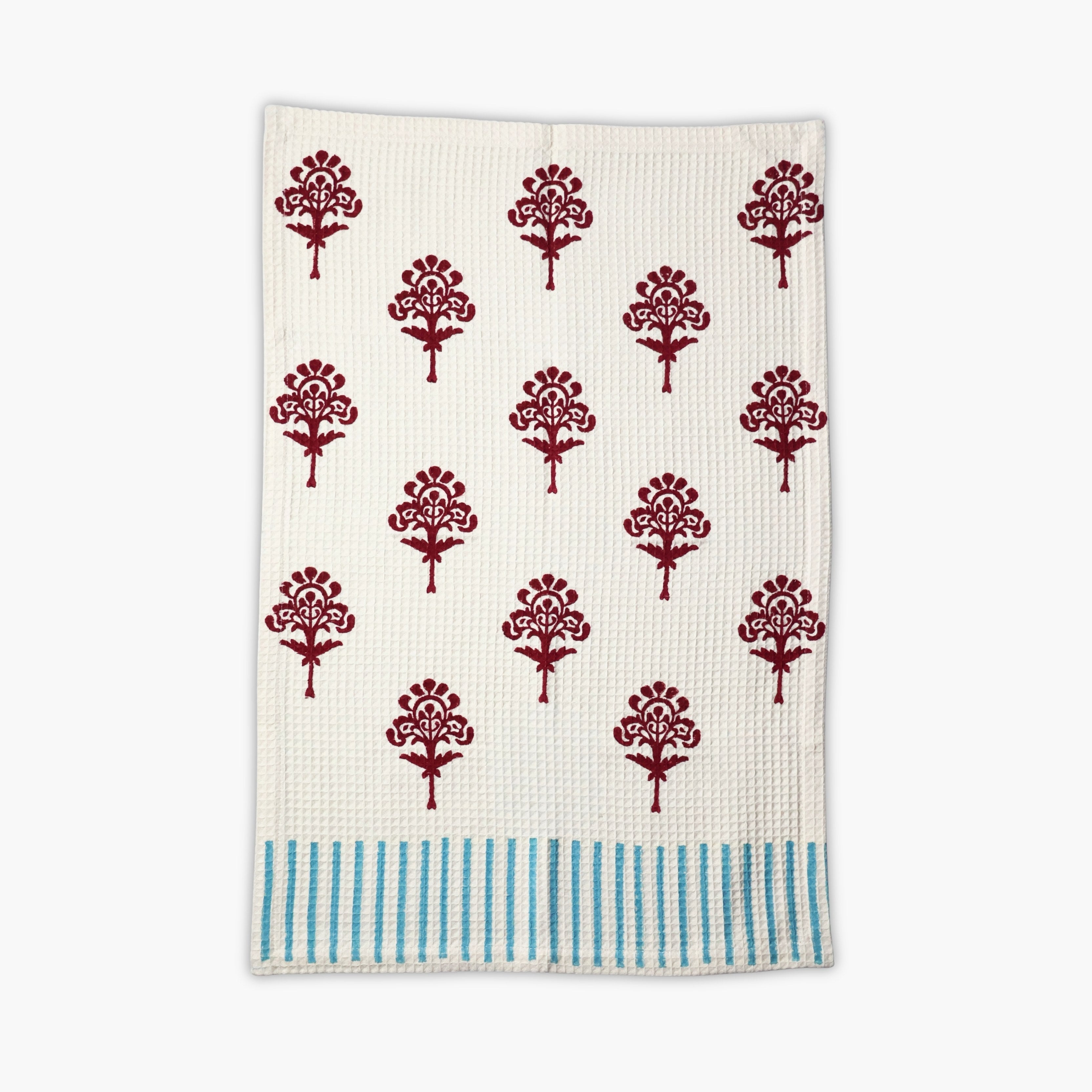Harmony Cotton Waffle Kitchen Towels – Red Dahlia-zoom-3