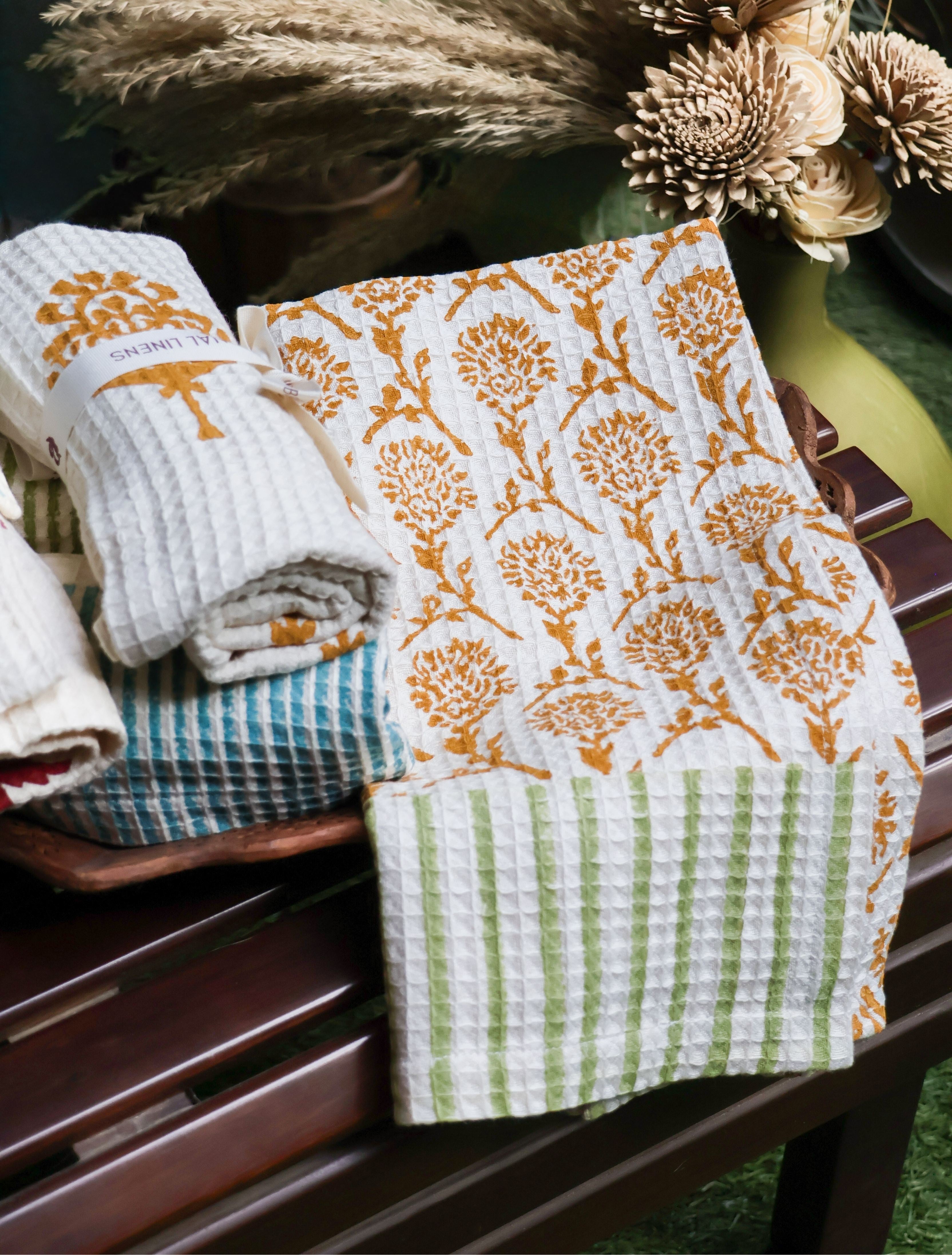 Nikhar Cotton Waffle Kitchen Towel
