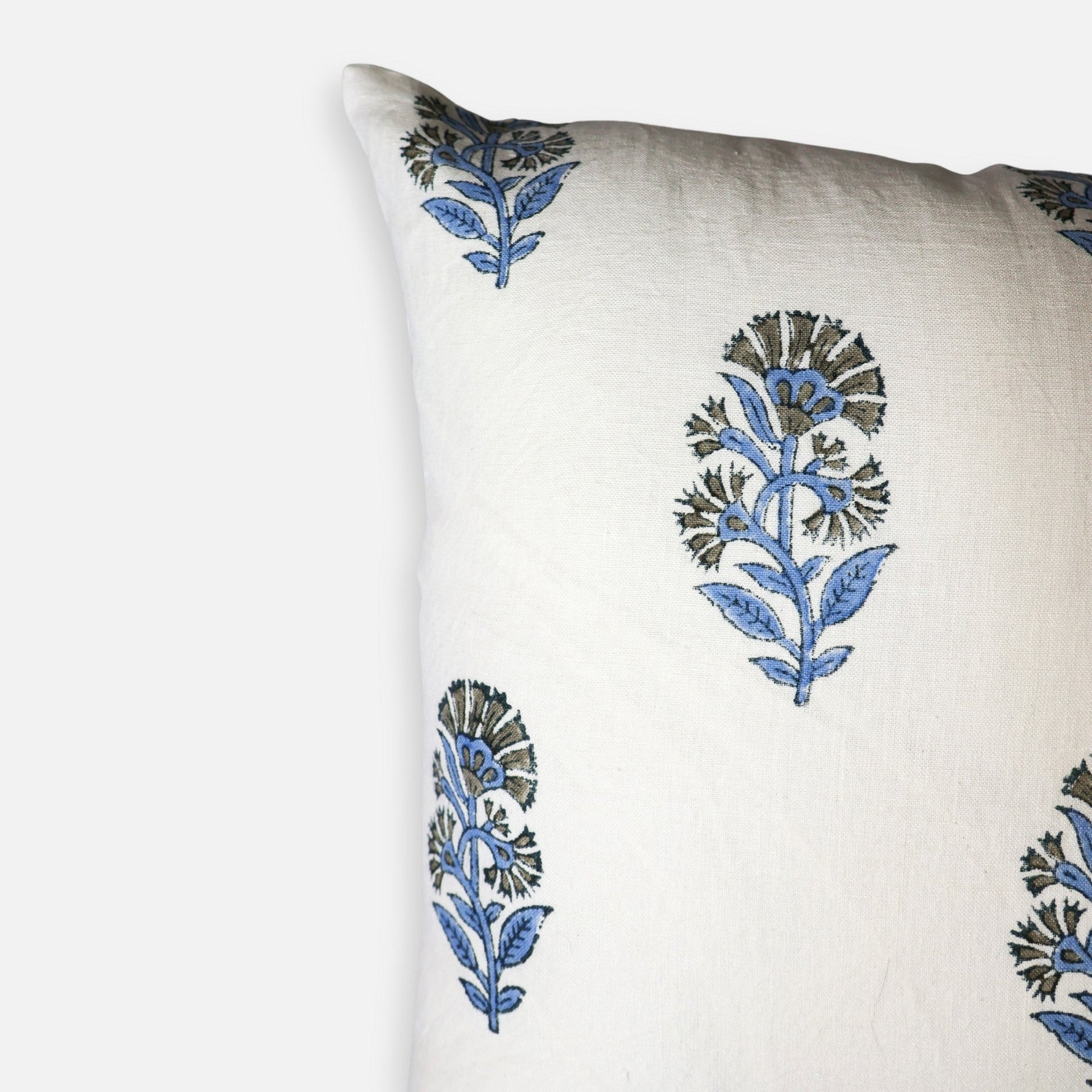 Begum Throw Pillow Cover – Cornflour Blue-3