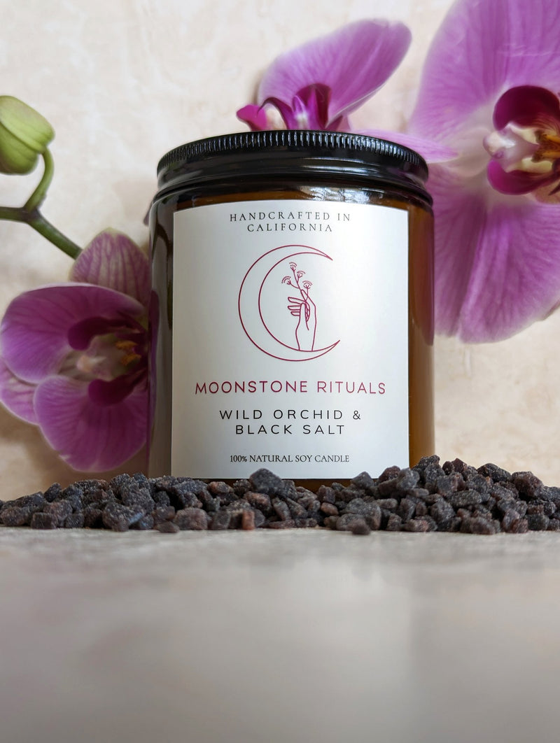 Wild Orchid & Black Salt Candle-zoom-
