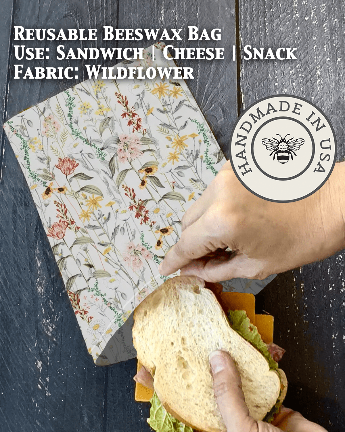 Beeswax Snack Bag | Reusable Food Storage - Aware House - Five Oaks Farm - 