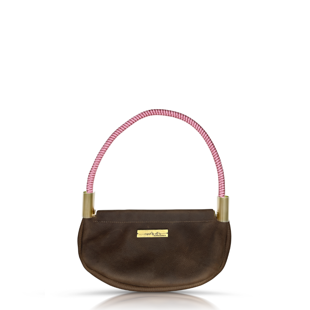 Clam Shell Bag in Brown Leather-zoom-62