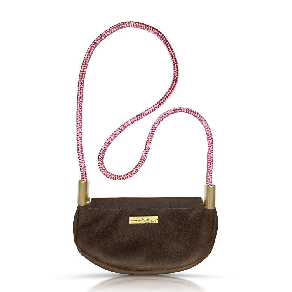 Clam Shell Bag in Brown Leather-zoom-66
