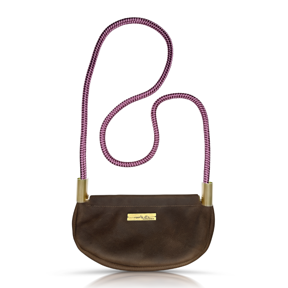 Clam Shell Bag in Brown Leather-zoom-67