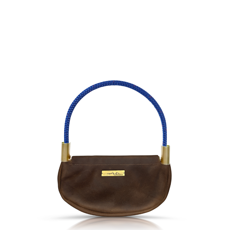 Clam Shell Bag in Brown Leather-zoom-