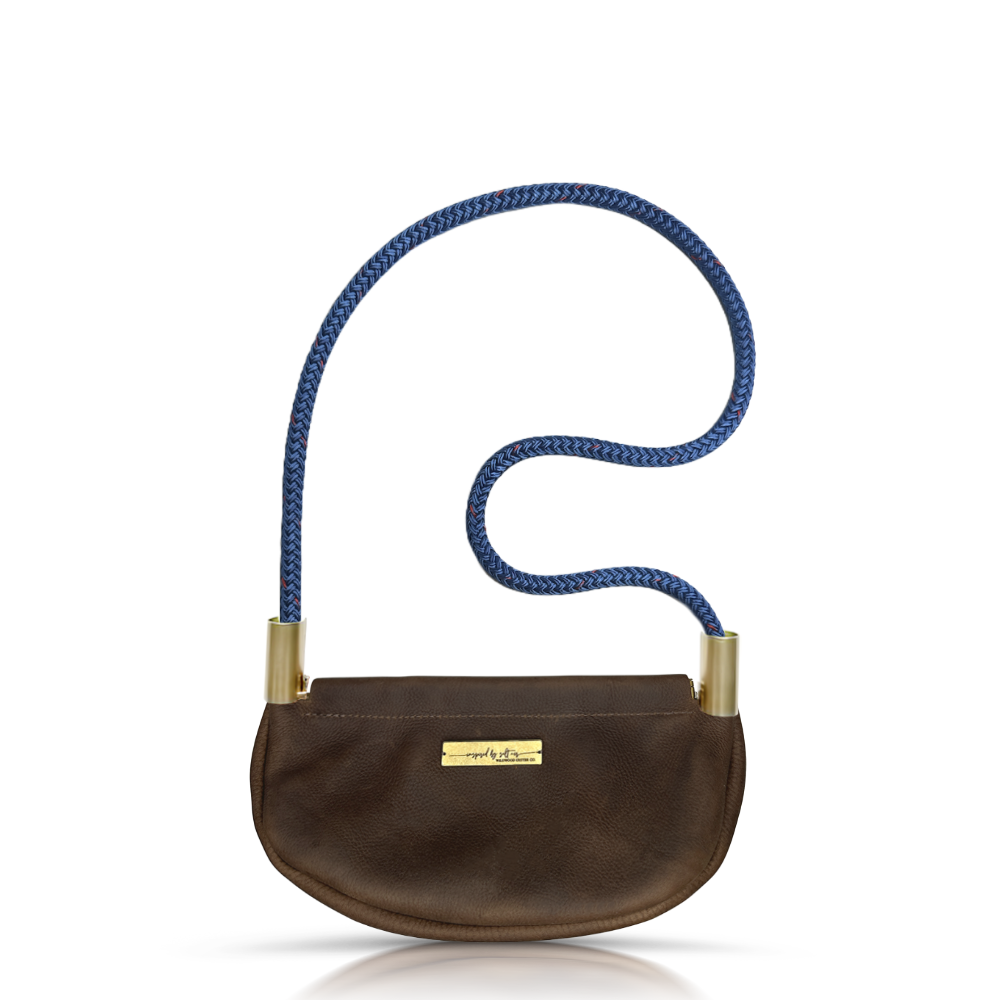 Clam Shell Bag in Brown Leather-zoom-13