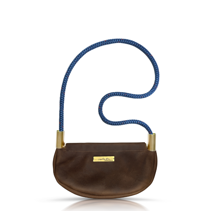 Clam Shell Bag in Brown Leather-zoom-