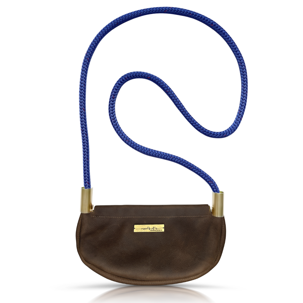 Clam Shell Bag in Brown Leather-zoom-21