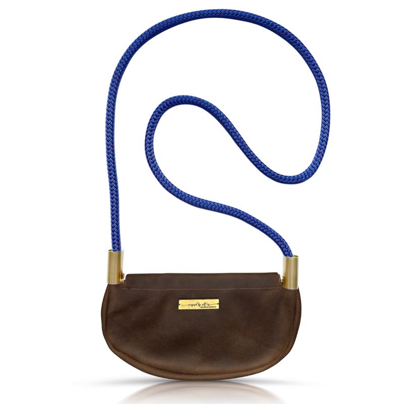 Clam Shell Bag in Brown Leather-zoom-