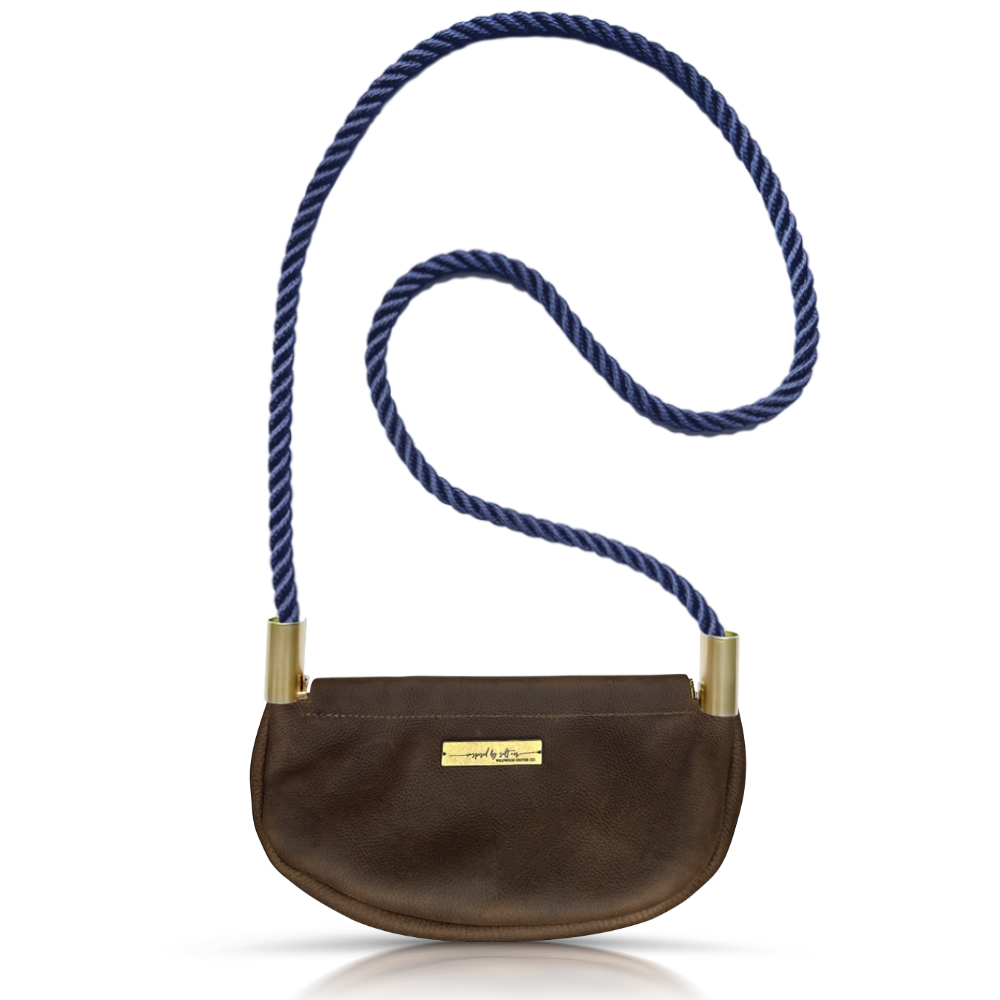 Clam Shell Bag in Brown Leather-20