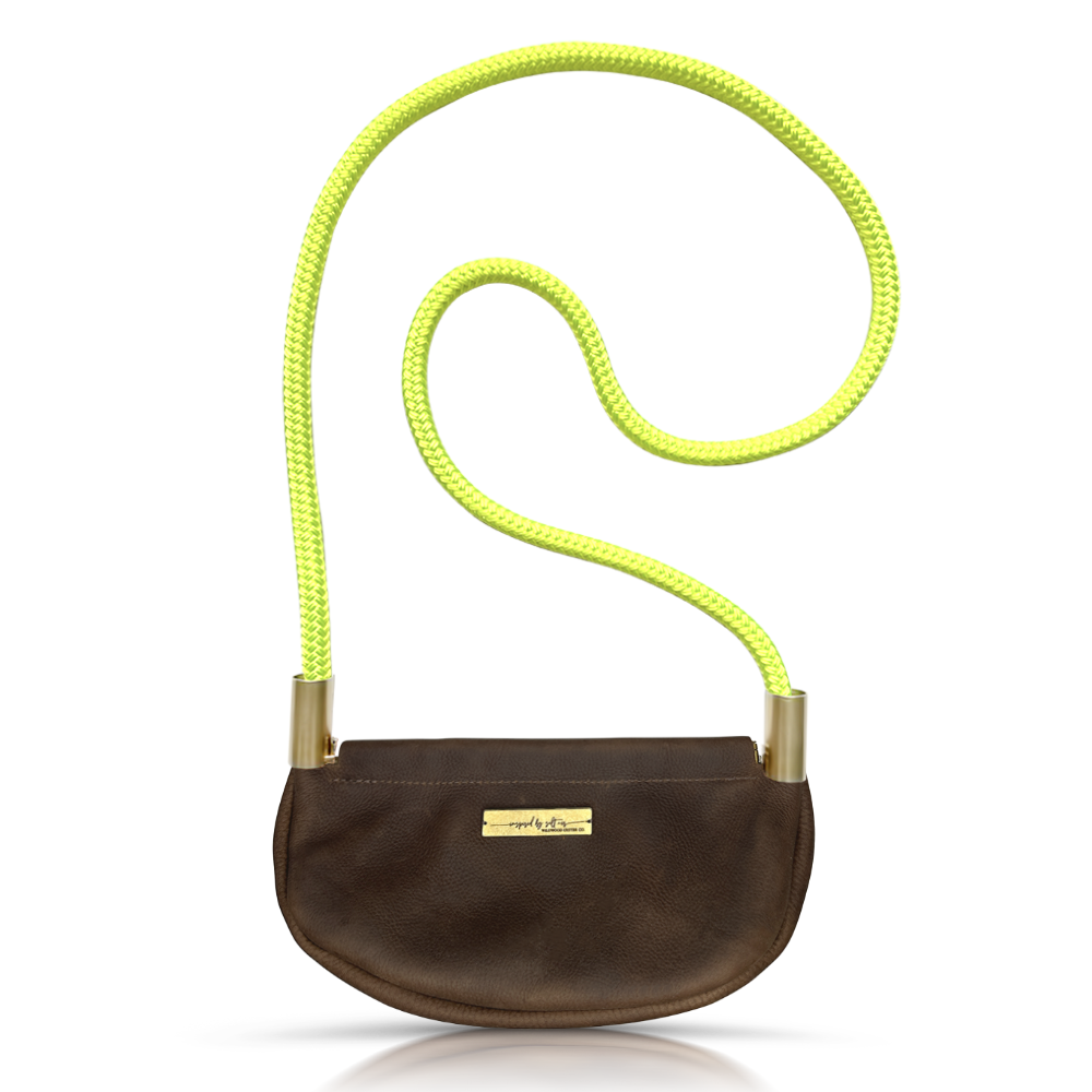 Clam Shell Bag in Brown Leather-zoom-24
