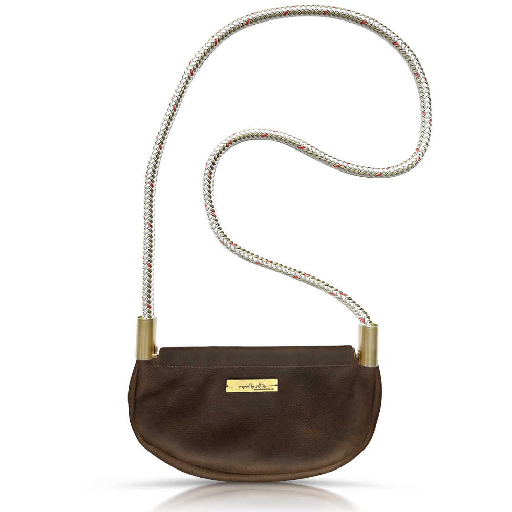 Clam Shell Bag in Brown Leather-zoom-19