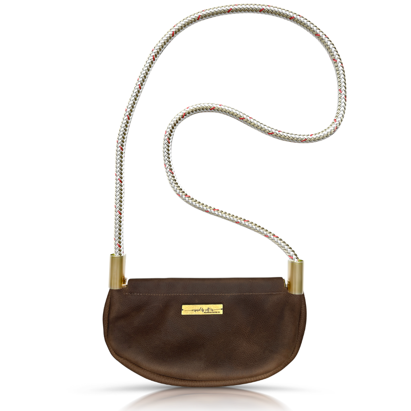 Clam Shell Bag in Brown Leather-zoom-