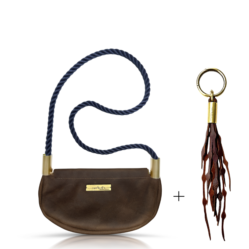 Clam Shell Bag in Brown Leather-36