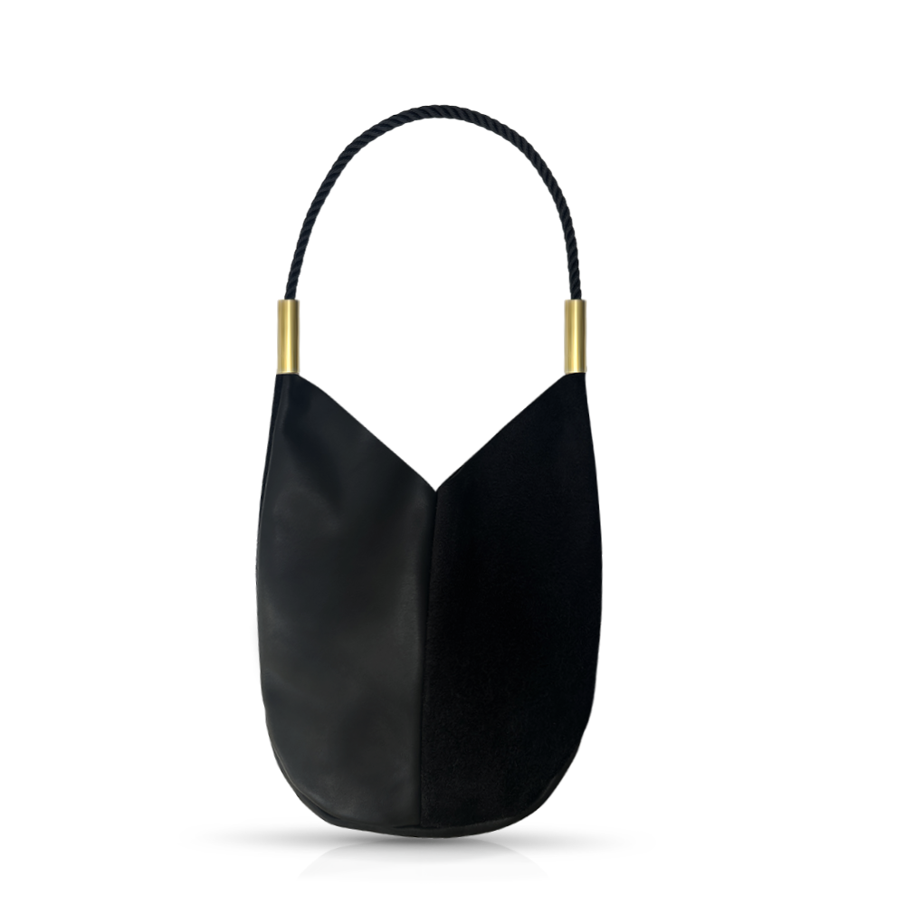 Mermaid Purse in Black Leather-1