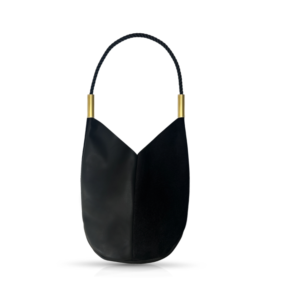 Mermaid Purse in Black Leather