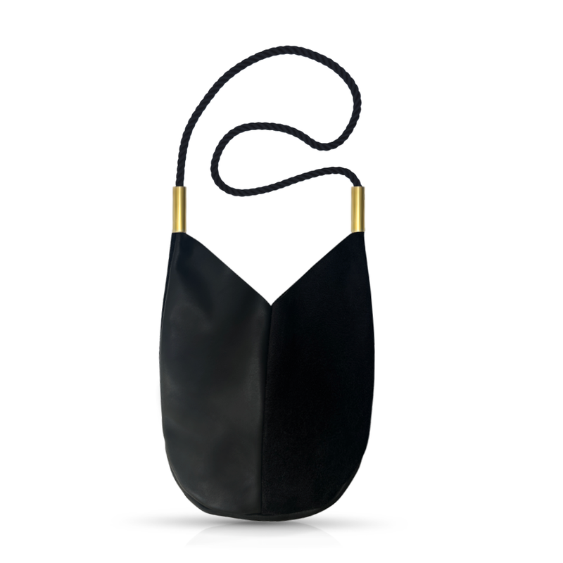 Mermaid Purse in Black Leather-zoom-