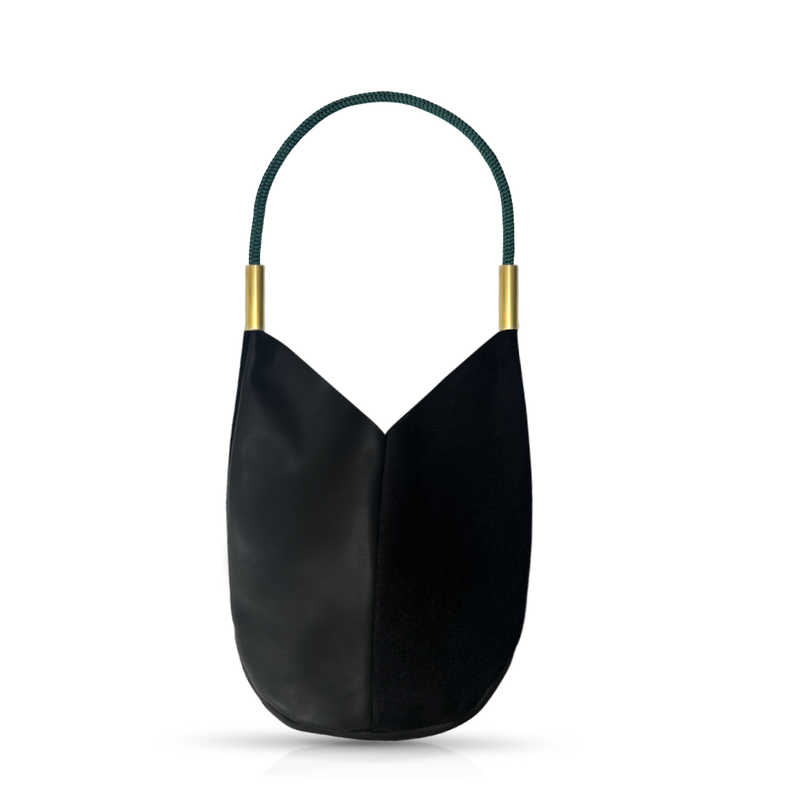 Mermaid Purse in Black Leather-zoom-