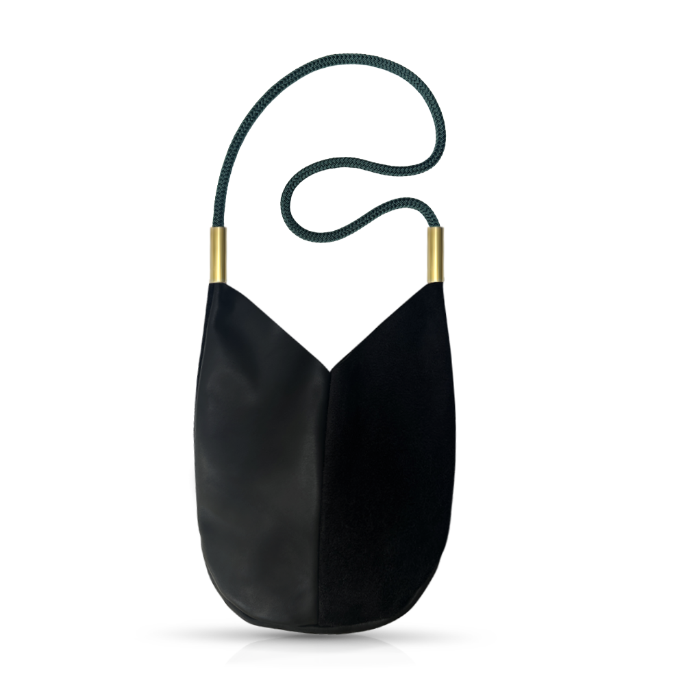 Mermaid Purse in Black Leather-39