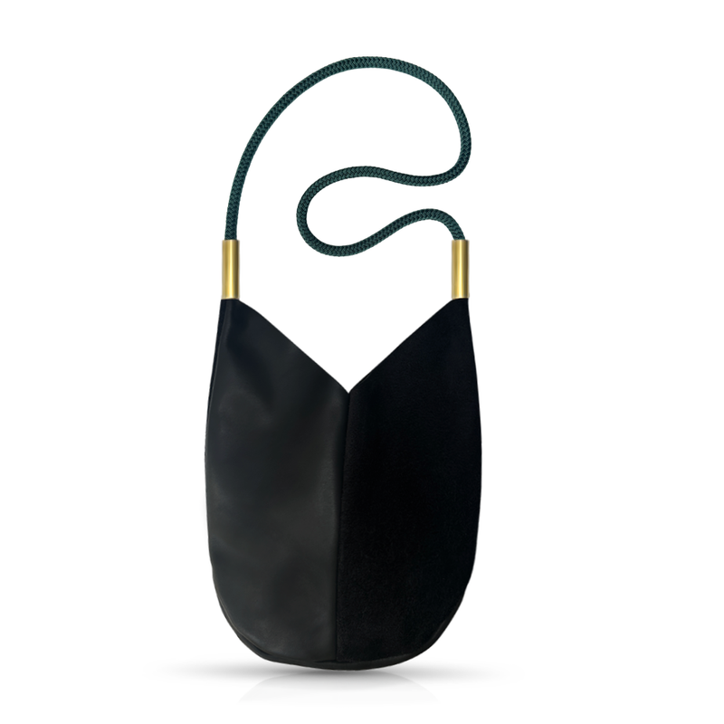 Mermaid Purse in Black Leather-zoom-