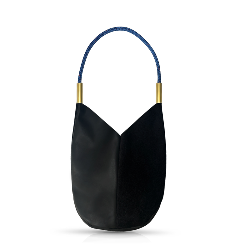 Mermaid Purse in Black Leather-zoom-