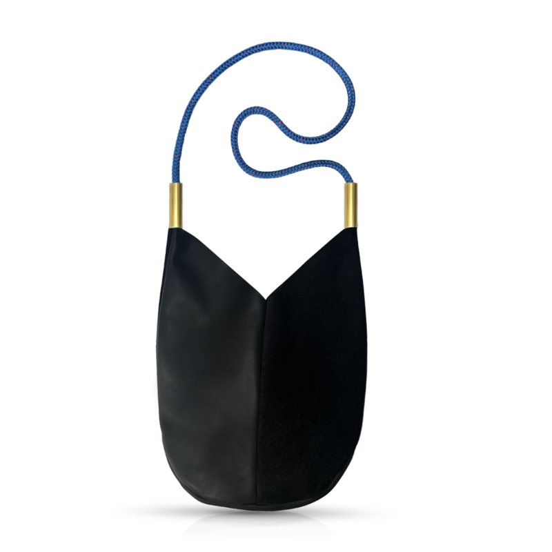 Mermaid Purse in Black Leather-zoom-