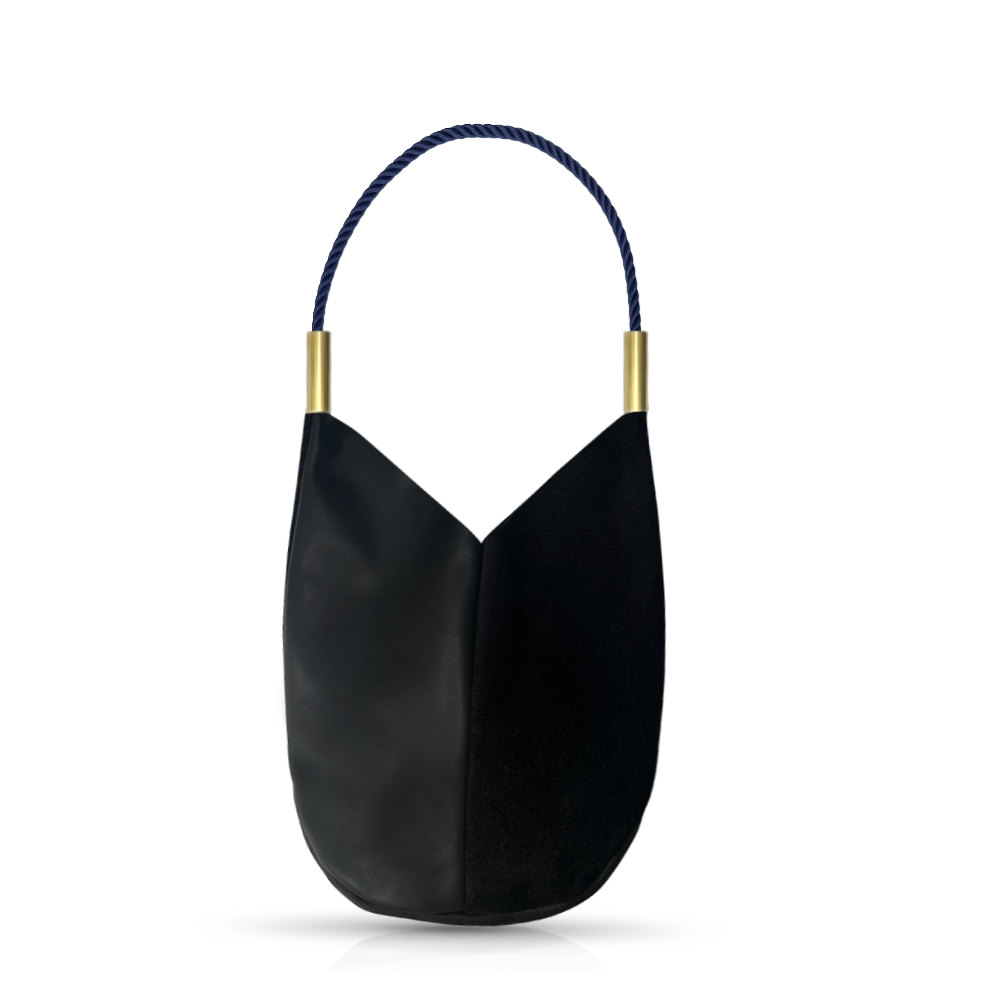 Mermaid Purse in Black Leather-5