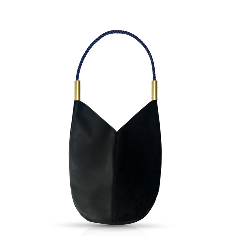 Mermaid Purse in Black Leather-zoom-