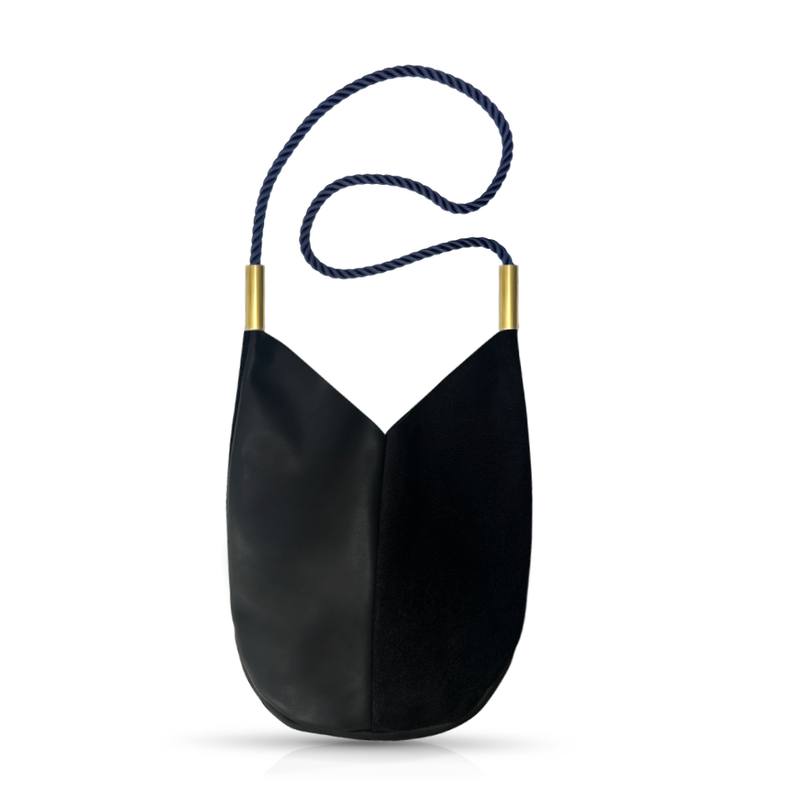 Mermaid Purse in Black Leather-zoom-