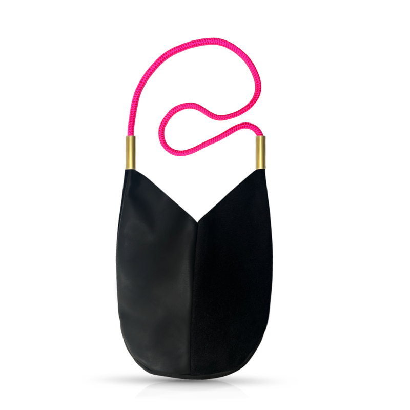 Mermaid Purse in Black Leather-zoom-