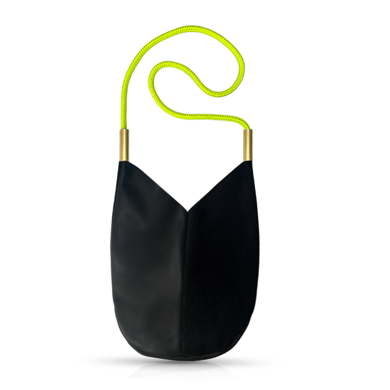 Mermaid Purse in Black Leather-zoom-