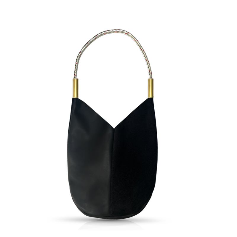 Mermaid Purse in Black Leather-zoom-