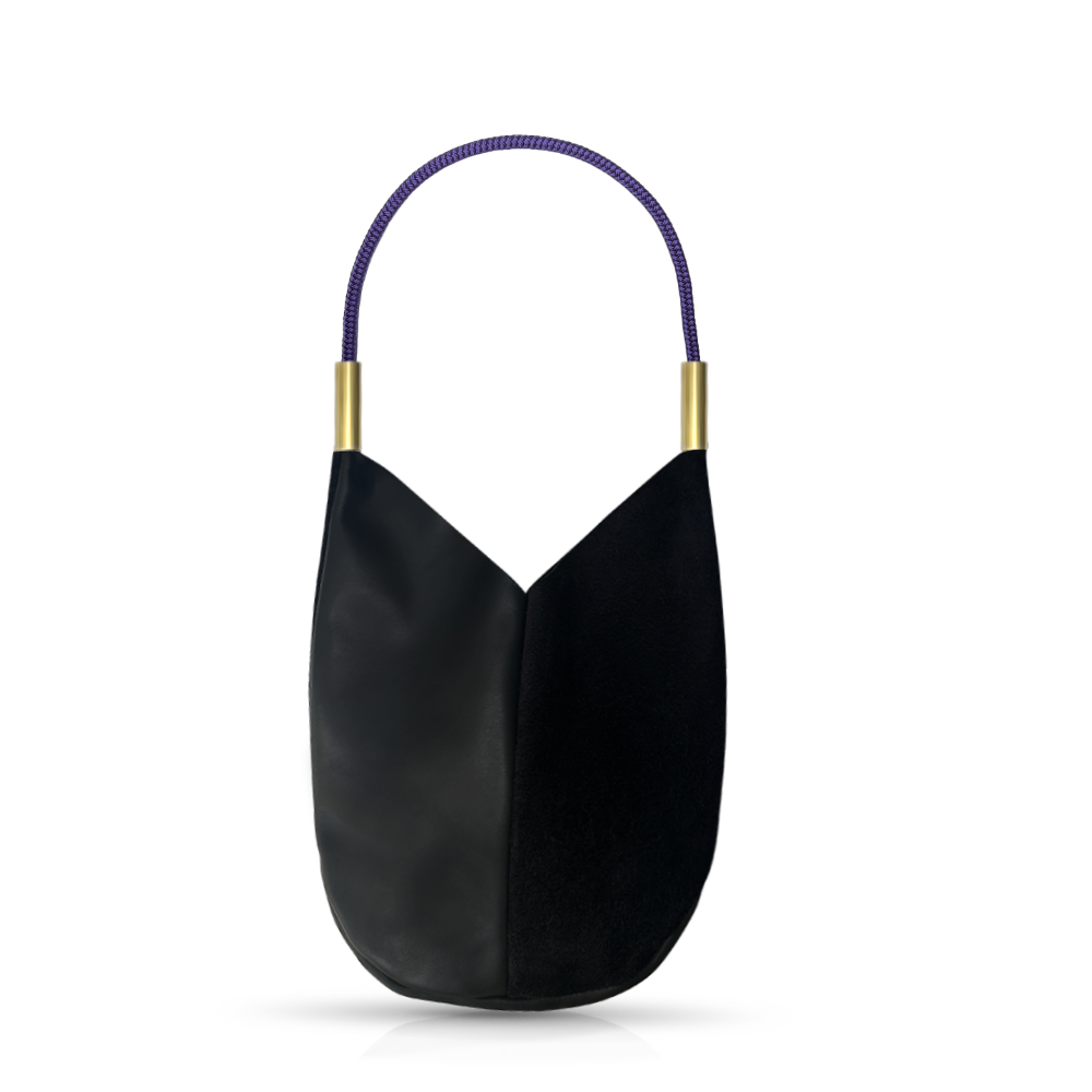 Mermaid Purse in Black Leather-7