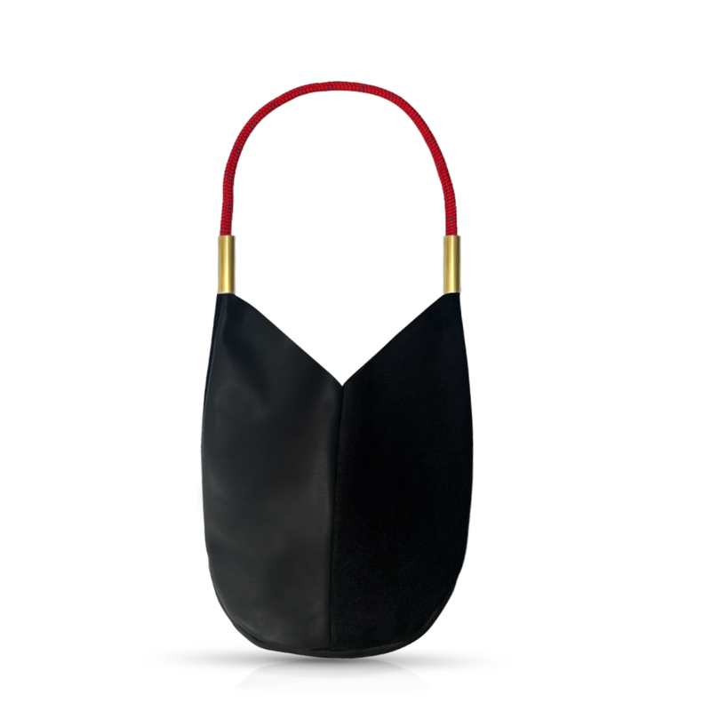 Mermaid Purse in Black Leather-zoom-