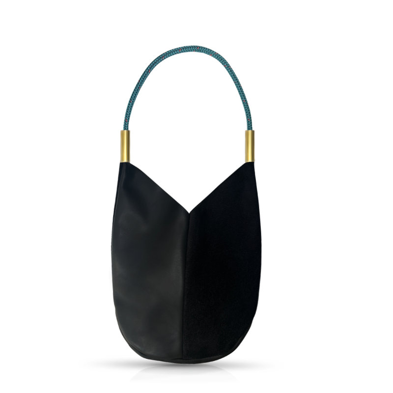 Mermaid Purse in Black Leather-zoom-
