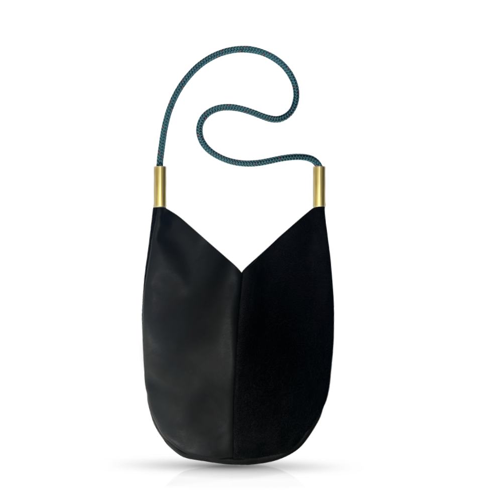 Mermaid Purse in Black Leather-19