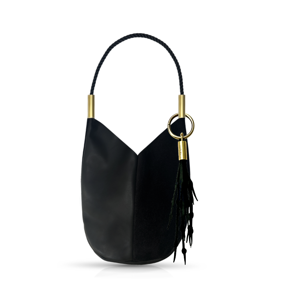 Mermaid Purse in Black Leather-zoom-10