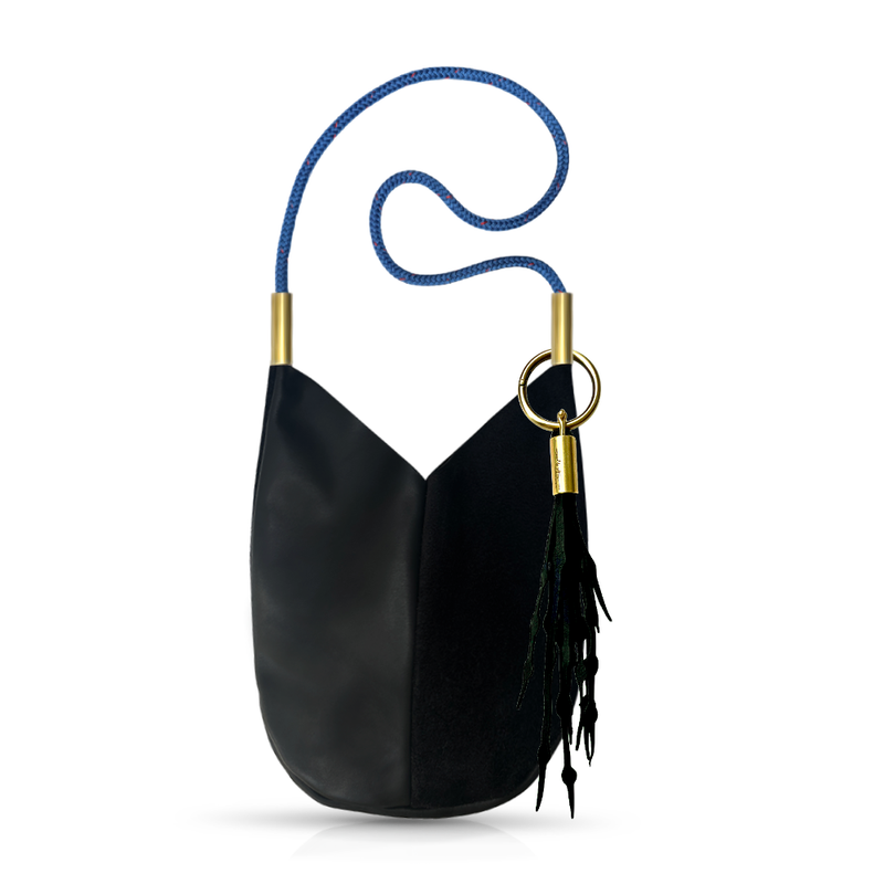 Mermaid Purse in Black Leather-zoom-