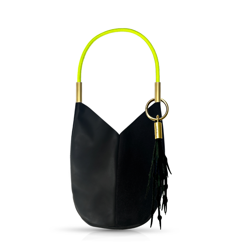 Mermaid Purse in Black Leather-zoom-